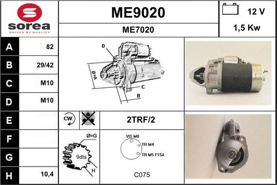 SNRA ME9020 - Starteris autodraugiem.lv