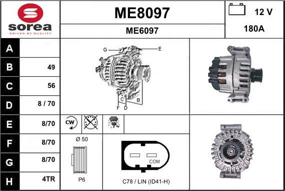 SNRA ME8097 - Ģenerators autodraugiem.lv