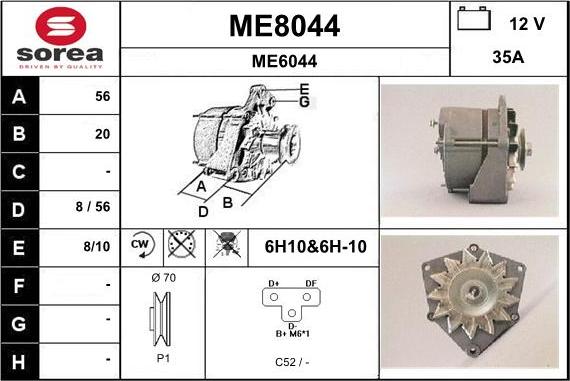 SNRA ME8044 - Ģenerators autodraugiem.lv