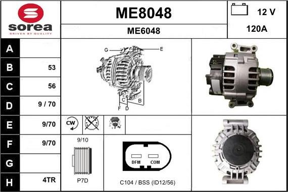 SNRA ME8048 - Ģenerators autodraugiem.lv