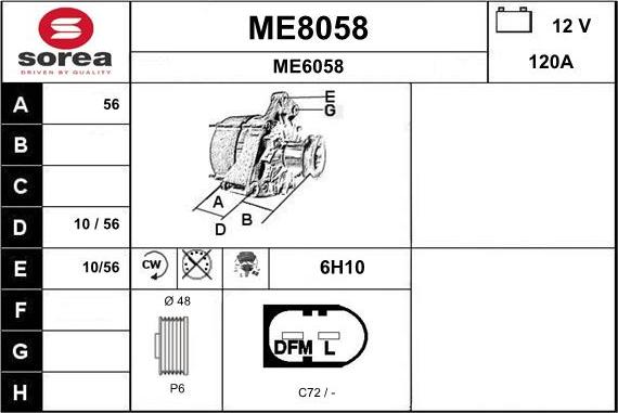 SNRA ME8058 - Ģenerators autodraugiem.lv