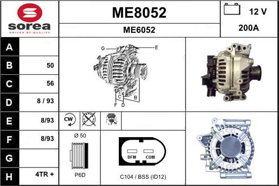 SNRA ME8052 - Ģenerators autodraugiem.lv