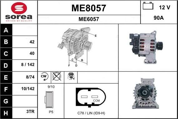 SNRA ME8057 - Ģenerators autodraugiem.lv