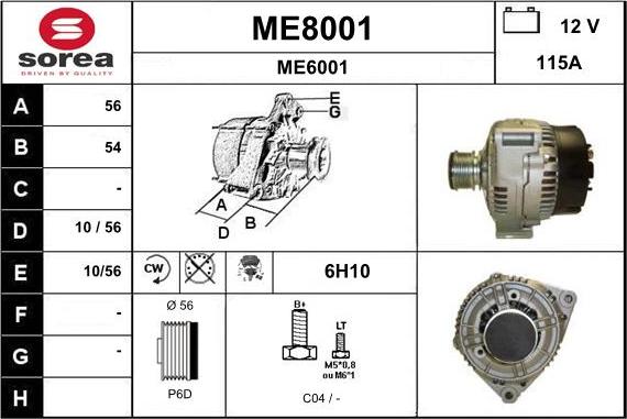 SNRA ME8001 - Ģenerators autodraugiem.lv