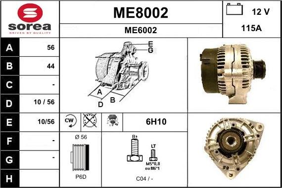 SNRA ME8002 - Ģenerators autodraugiem.lv