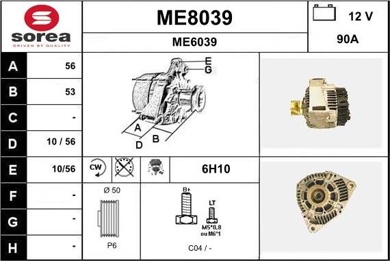 SNRA ME8039 - Ģenerators autodraugiem.lv