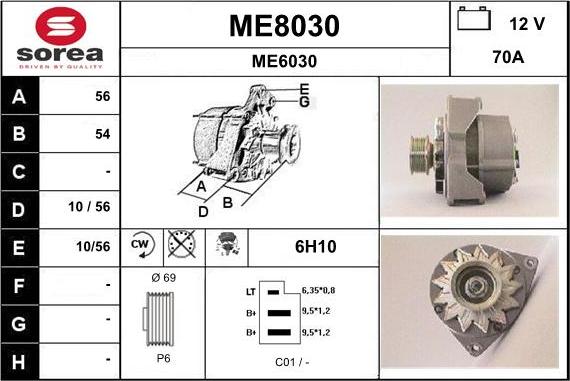 SNRA ME8030 - Ģenerators autodraugiem.lv