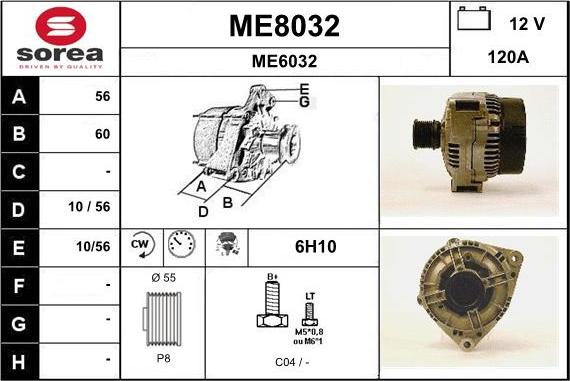 SNRA ME8032 - Ģenerators autodraugiem.lv