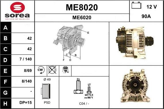 SNRA ME8020 - Ģenerators autodraugiem.lv