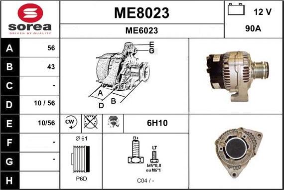 SNRA ME8023 - Ģenerators autodraugiem.lv