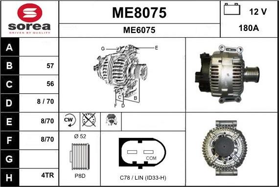 SNRA ME8075 - Ģenerators autodraugiem.lv