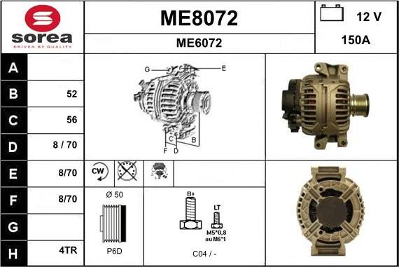 SNRA ME8072 - Ģenerators autodraugiem.lv
