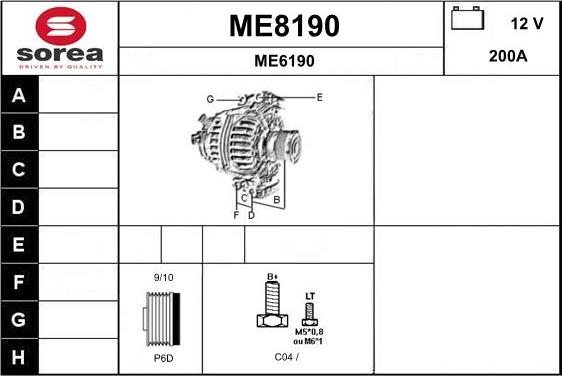 SNRA ME8190 - Ģenerators autodraugiem.lv