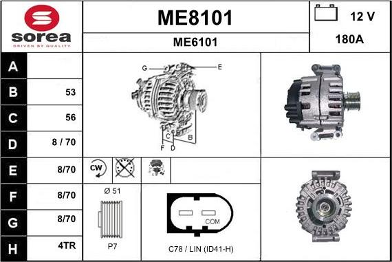 SNRA ME8101 - Ģenerators autodraugiem.lv