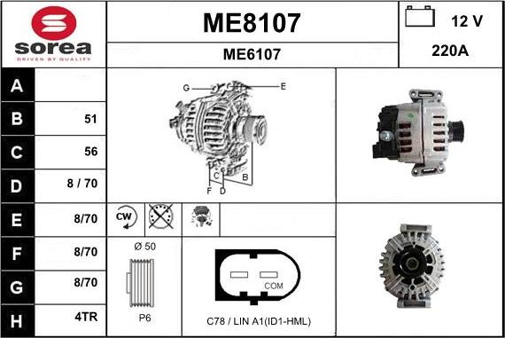 SNRA ME8107 - Ģenerators autodraugiem.lv