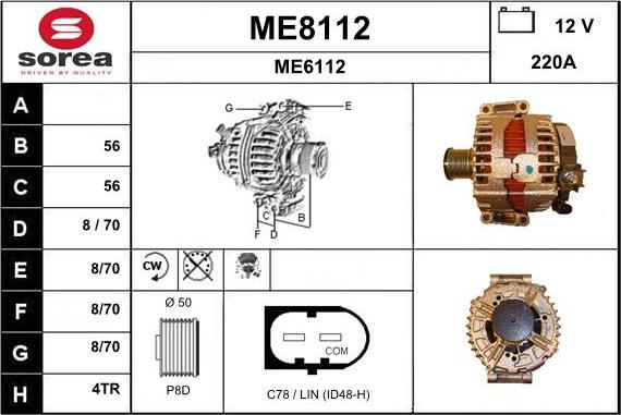 SNRA ME8112 - Ģenerators autodraugiem.lv