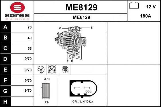 SNRA ME8129 - Ģenerators autodraugiem.lv