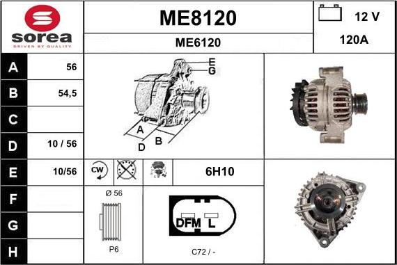 SNRA ME8120 - Ģenerators autodraugiem.lv