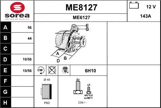 SNRA ME8127 - Ģenerators autodraugiem.lv