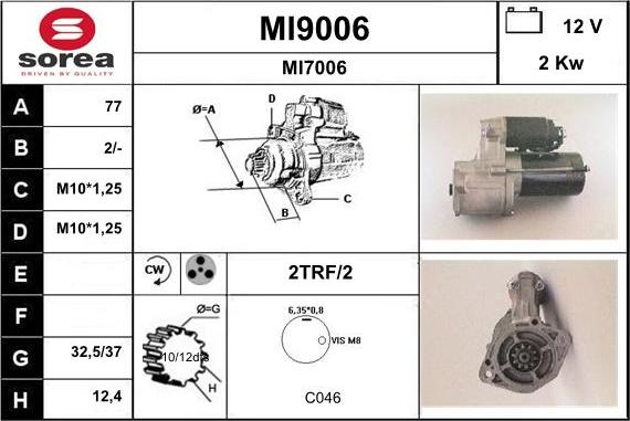 SNRA MI9006 - Starteris autodraugiem.lv