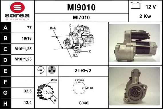 SNRA MI9010 - Starteris autodraugiem.lv