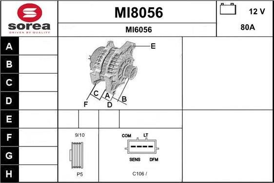 SNRA MI8056 - Ģenerators autodraugiem.lv