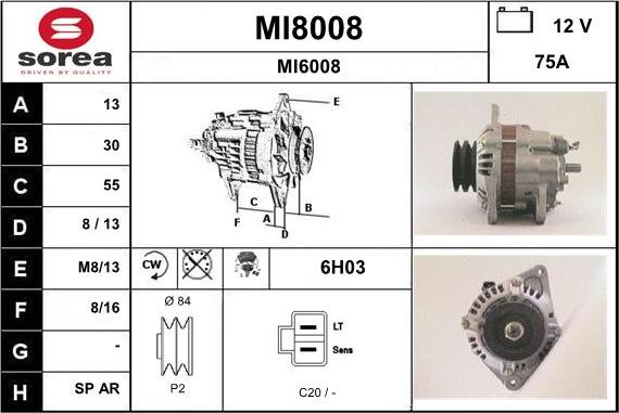 SNRA MI8008 - Ģenerators autodraugiem.lv