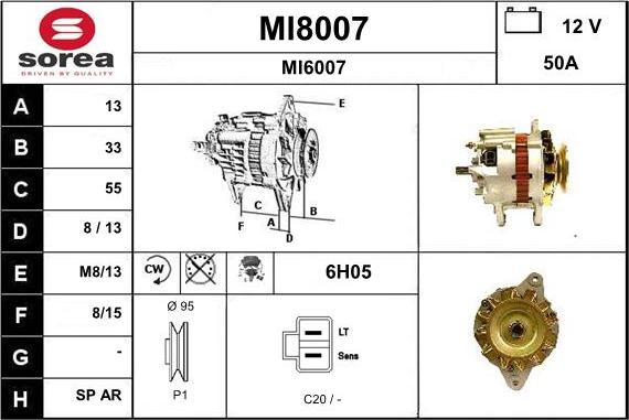 SNRA MI8007 - Ģenerators autodraugiem.lv
