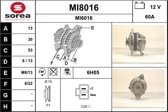 SNRA MI8016 - Ģenerators autodraugiem.lv