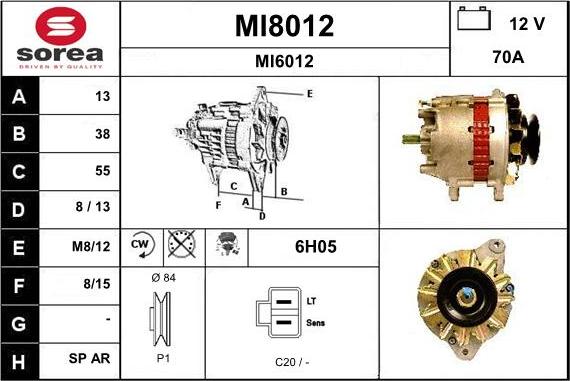 SNRA MI8012 - Ģenerators autodraugiem.lv