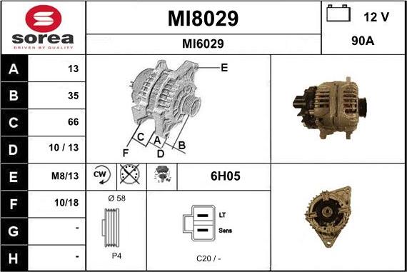 SNRA MI8029 - Ģenerators autodraugiem.lv