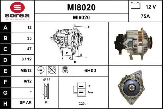 SNRA MI8020 - Ģenerators autodraugiem.lv