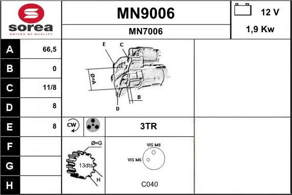 SNRA MN9006 - Starteris autodraugiem.lv