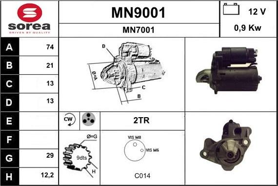 SNRA MN9001 - Starteris autodraugiem.lv