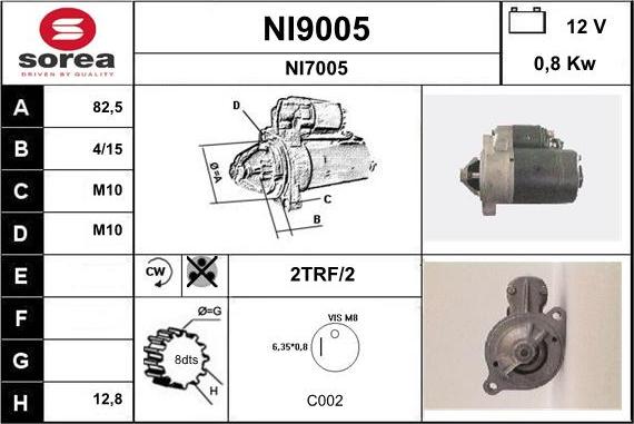 SNRA NI9005 - Starteris autodraugiem.lv