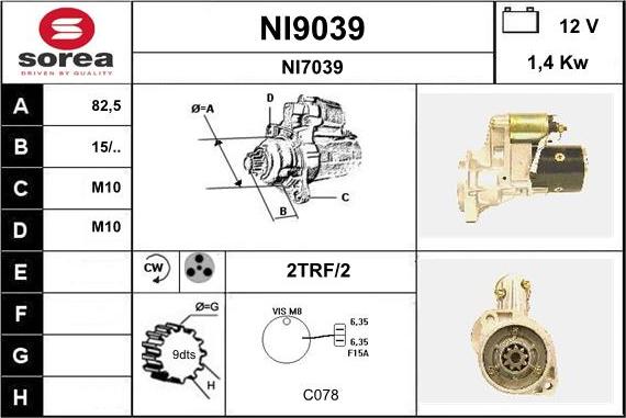 SNRA NI9039 - Starteris autodraugiem.lv