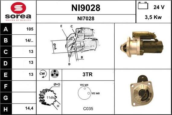 SNRA NI9028 - Starteris autodraugiem.lv