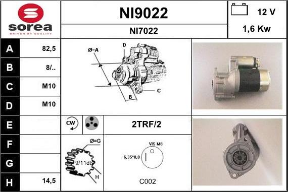 SNRA NI9022 - Starteris autodraugiem.lv