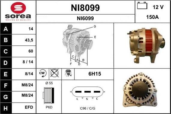 SNRA NI8099 - Ģenerators autodraugiem.lv