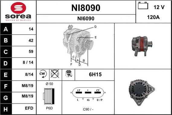 SNRA NI8090 - Ģenerators autodraugiem.lv