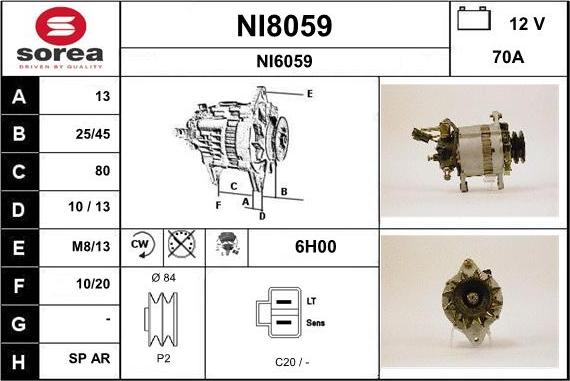 SNRA NI8059 - Ģenerators autodraugiem.lv