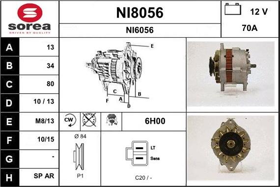 SNRA NI8056 - Ģenerators autodraugiem.lv