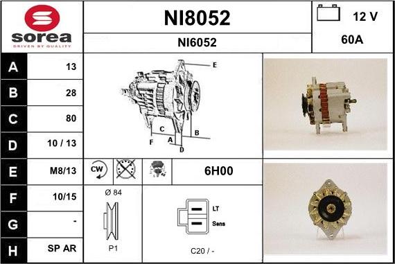 SNRA NI8052 - Ģenerators autodraugiem.lv