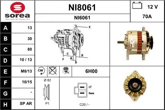 SNRA NI8061 - Ģenerators autodraugiem.lv
