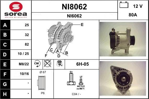 SNRA NI8062 - Ģenerators autodraugiem.lv
