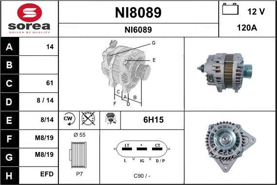 SNRA NI8089 - Ģenerators autodraugiem.lv