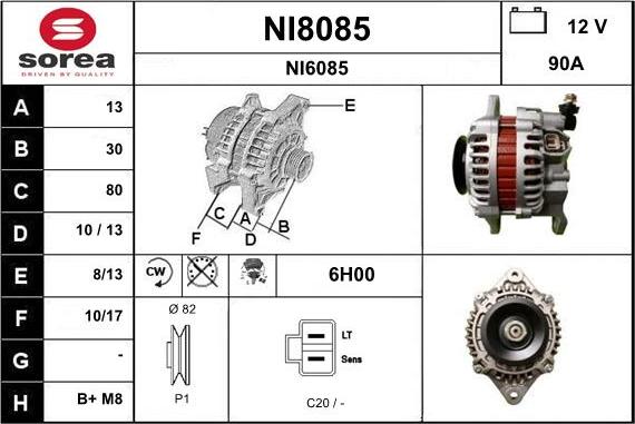 SNRA NI8085 - Ģenerators autodraugiem.lv