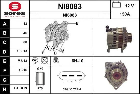 SNRA NI8083 - Ģenerators autodraugiem.lv