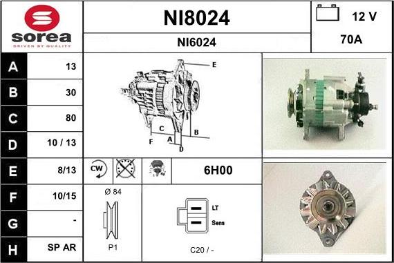 SNRA NI8024 - Ģenerators autodraugiem.lv