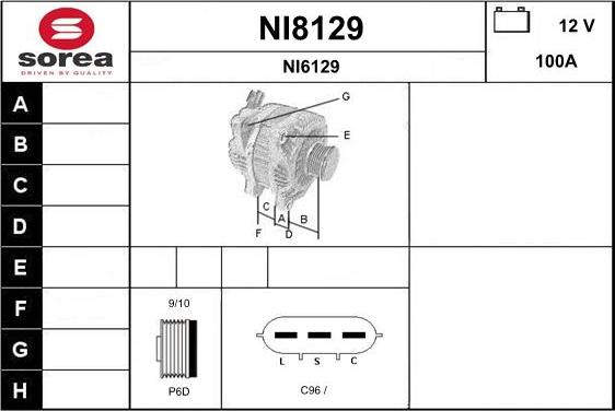 SNRA NI8129 - Ģenerators autodraugiem.lv